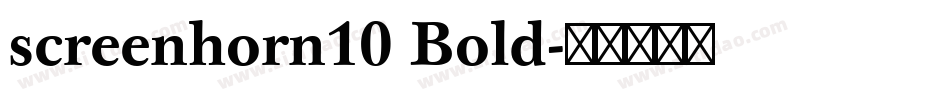 screenhorn10 Bold字体转换